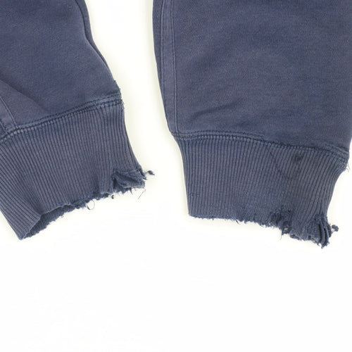 Adidas Men's Blue S Pullover Hoodie with Logo