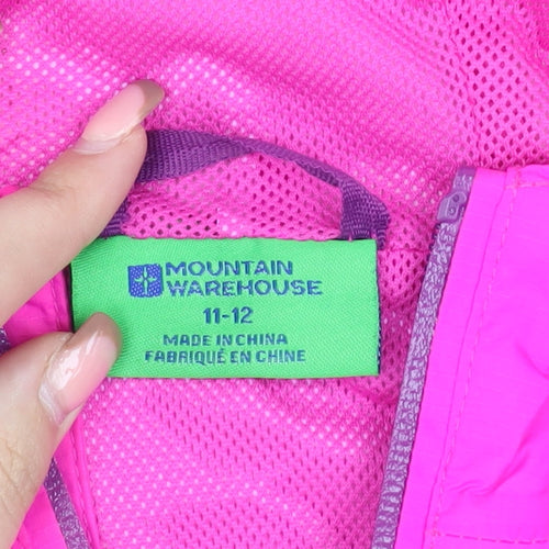 Mountain Warehouse Girls Pink Windbreaker Jacket 11-12 Yrs