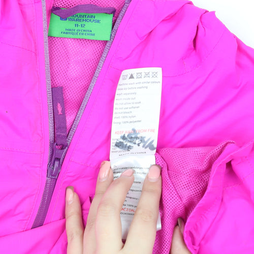 Mountain Warehouse Girls Pink Windbreaker Jacket 11-12 Yrs