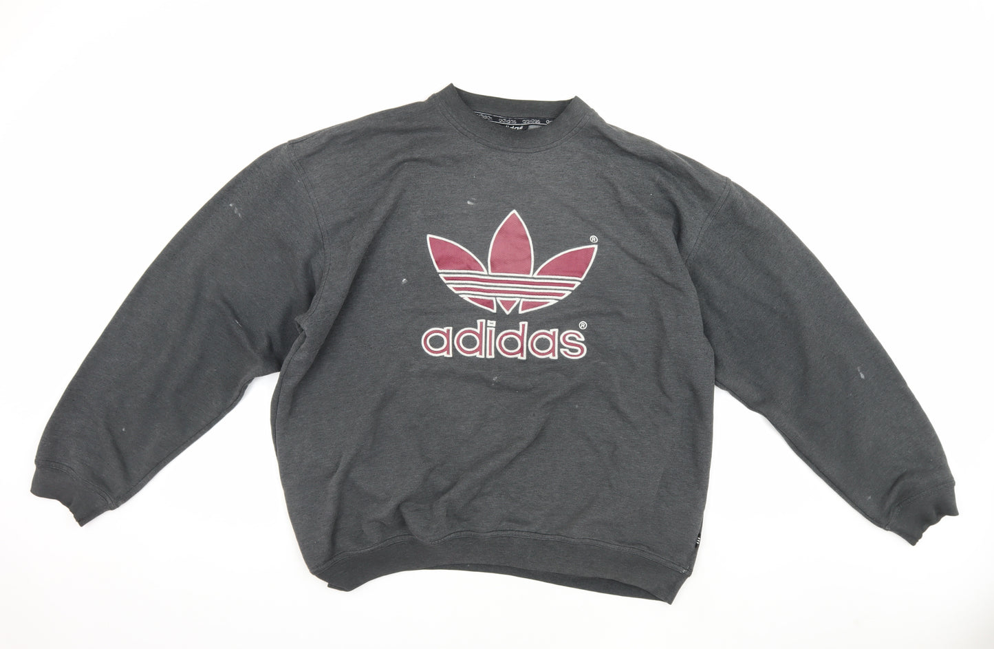 Adidas Men's Grey Pullover Sweatshirt - Size L