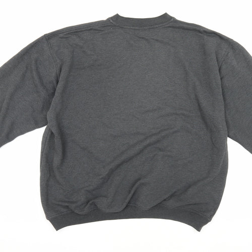 Adidas Men's Grey Pullover Sweatshirt - Size L