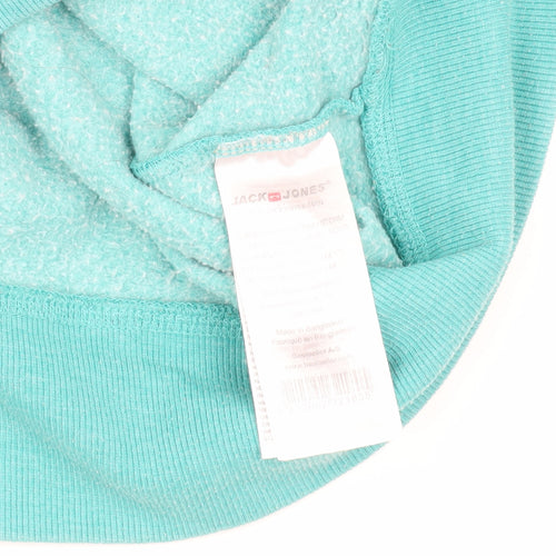 Jack & Jones Men's Green Hooded Jacket Size M Casual