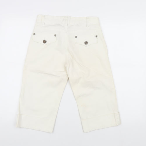 Banana Republic Women's White Chino Shorts 2XS Cotton