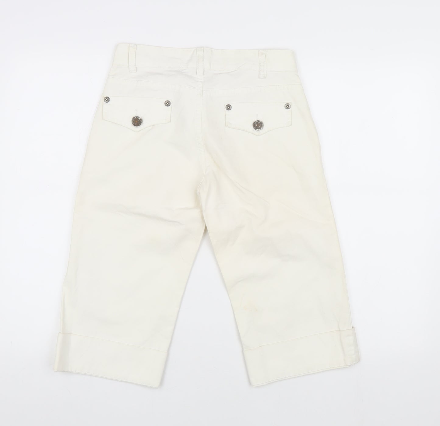 Banana Republic Women's White Chino Shorts 2XS Cotton