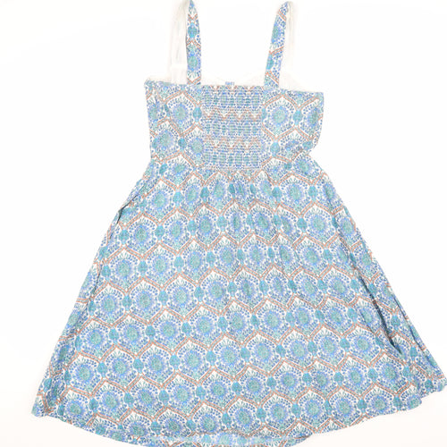 FatFace Women's Blue Floral A-Line Dress Size 10