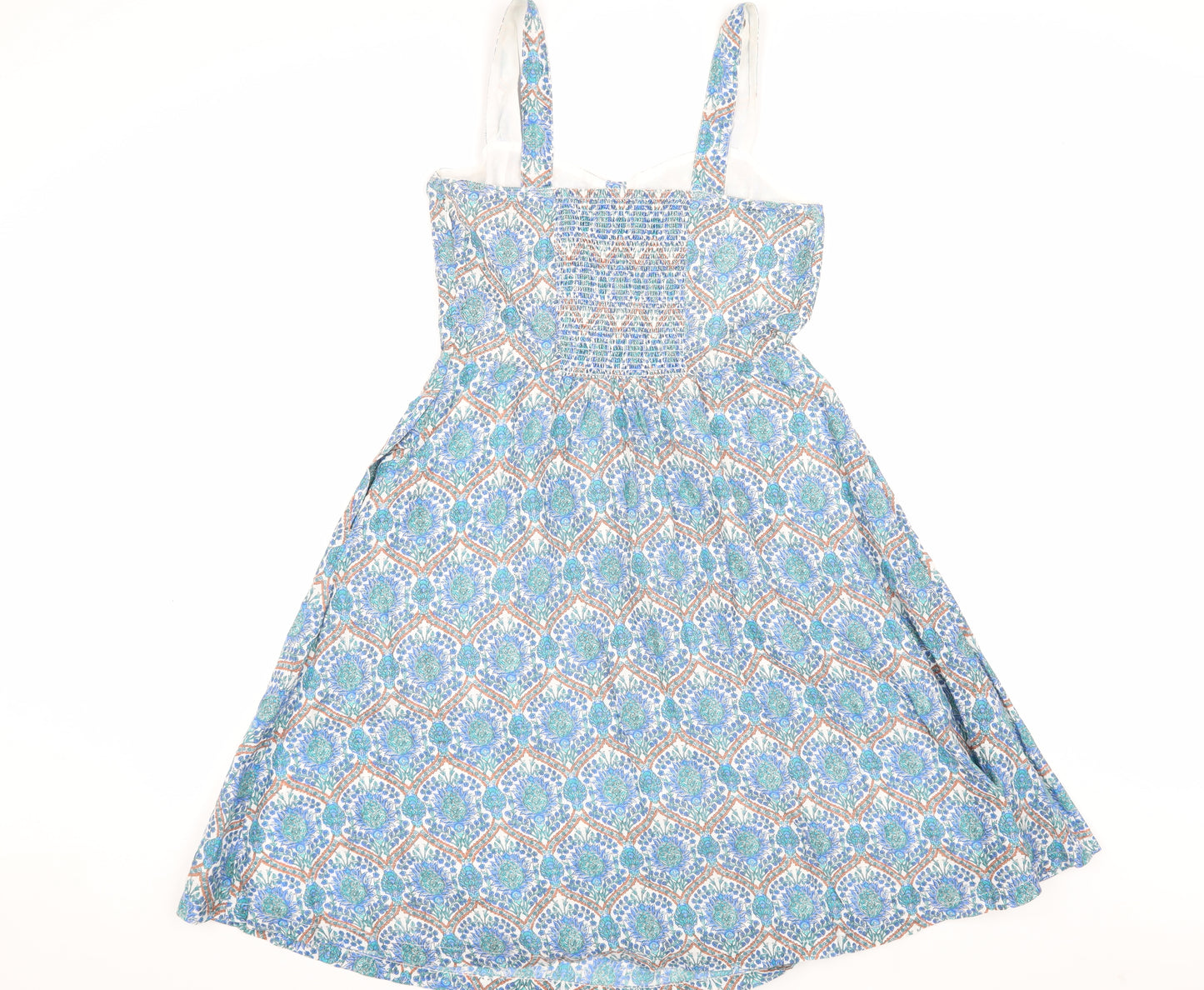 FatFace Women's Blue Floral A-Line Dress Size 10