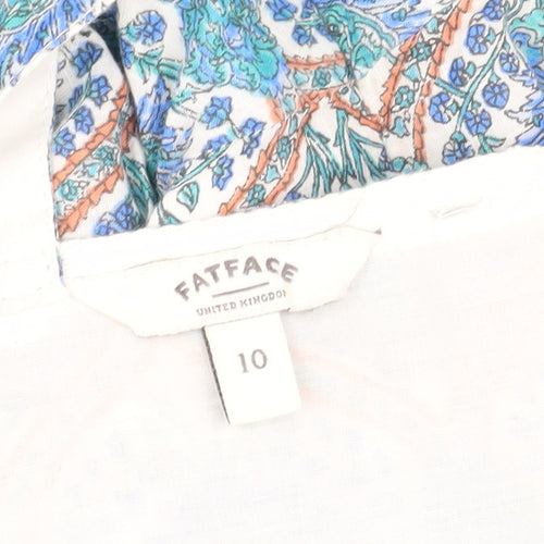 FatFace Women's Blue Floral A-Line Dress Size 10