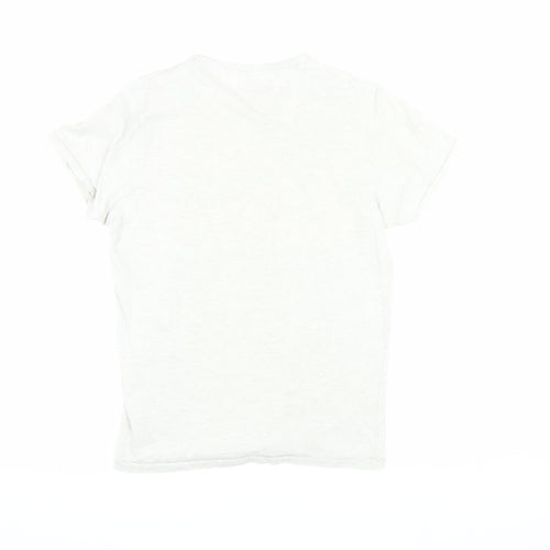 Jack & Jones Men's Grey Graphic Print T-Shirt Medium