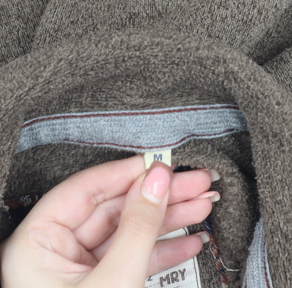 Mantaray Men's Brown Henley Sweatshirt M