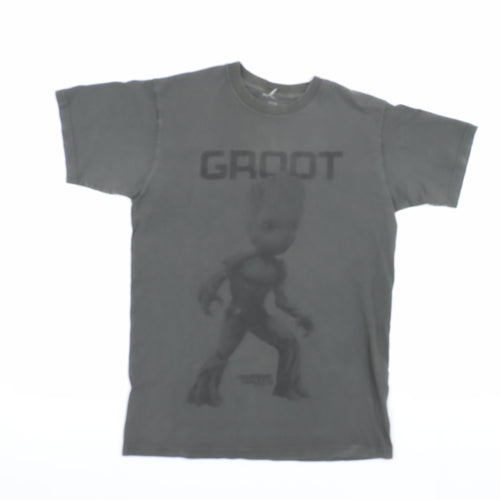 Rock Off Men's Grey Groot T-Shirt, Size S, Movie Theme