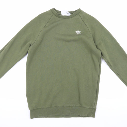 Adidas Men's Green Pullover Sweatshirt Size S