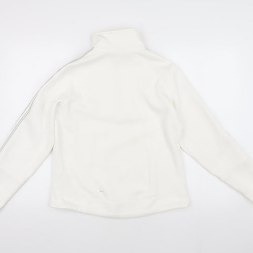 Adidas Women's White 1/4 Zip Sweatshirt, Size 14