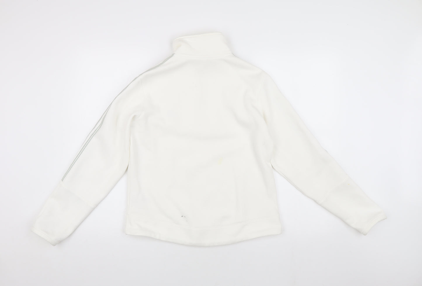 Adidas Women's White 1/4 Zip Sweatshirt, Size 14