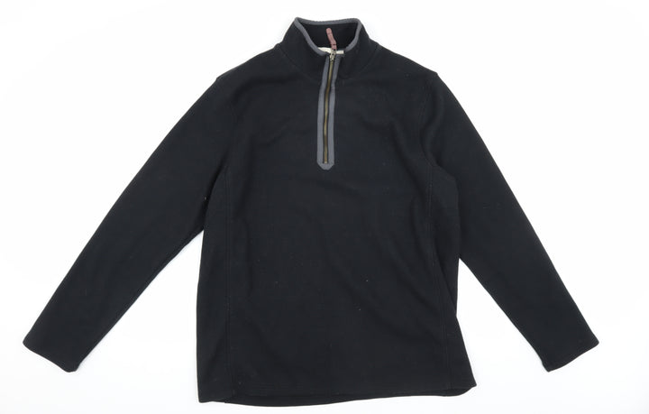 Mountain Warehouse Men's Black 1/4 Zip Sweatshirt L