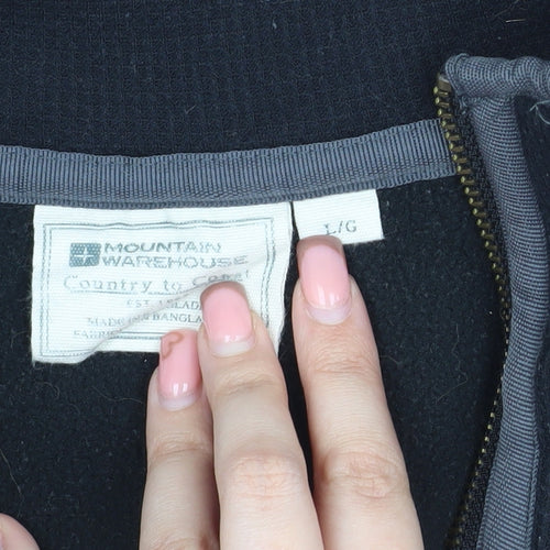 Mountain Warehouse Men's Black 1/4 Zip Sweatshirt L