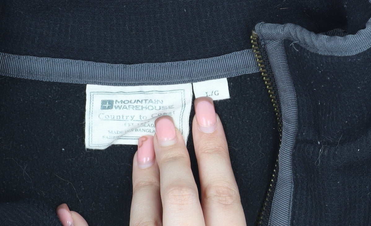 Mountain Warehouse Men's Black 1/4 Zip Sweatshirt L