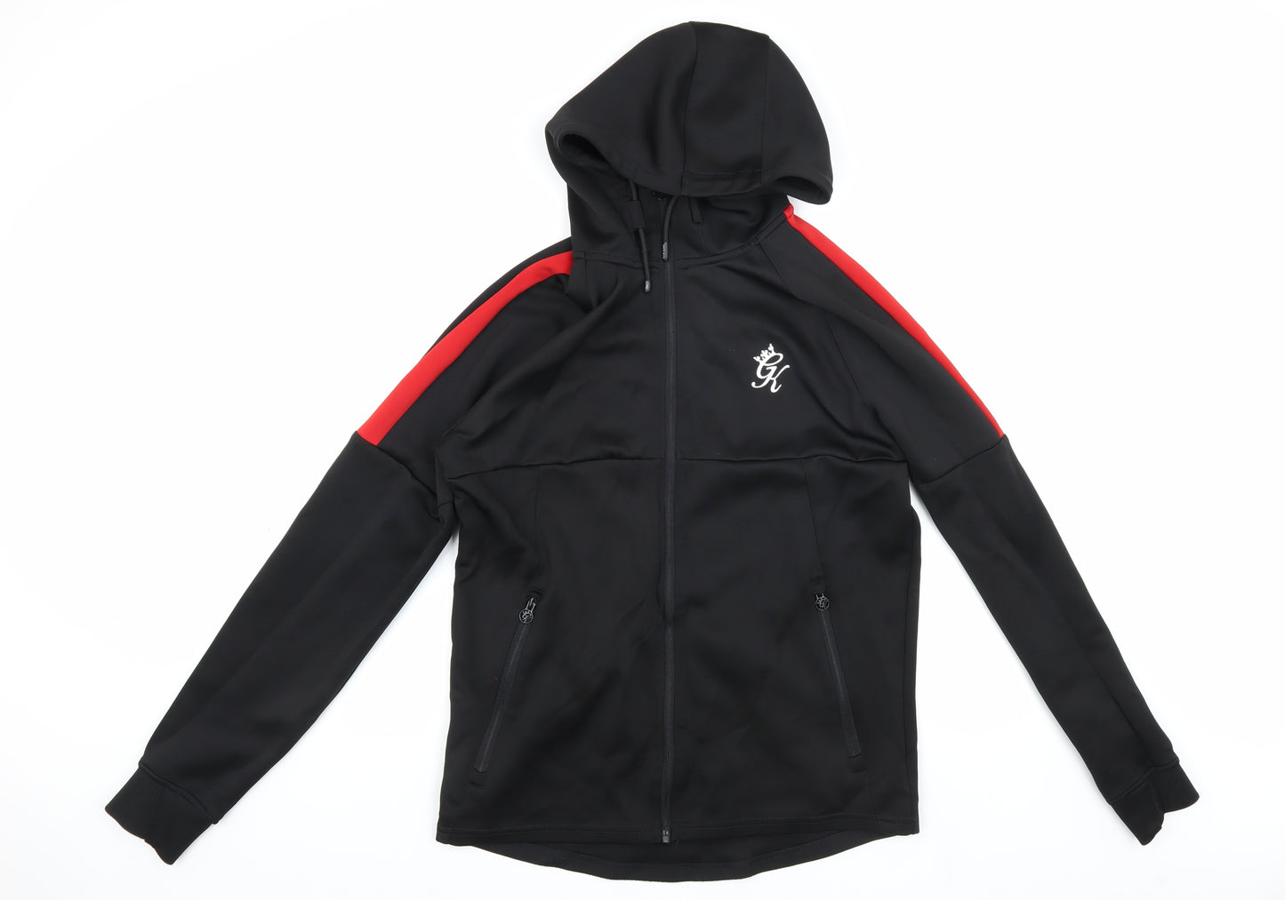 Gym King Men's Black Hooded Zip Jacket Size M