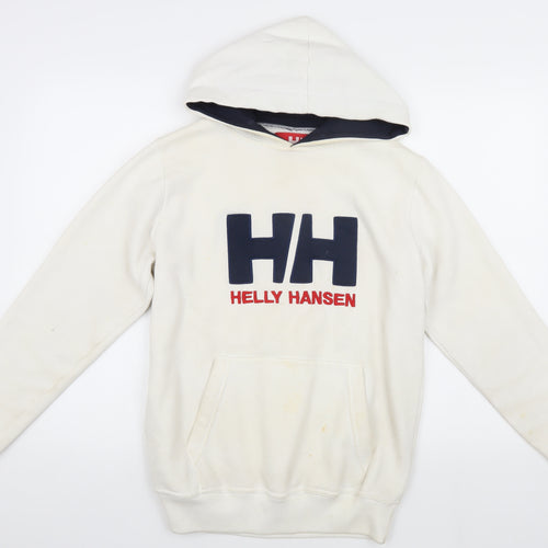 Helly Hansen Men's White S Pullover Hoodie Logo
