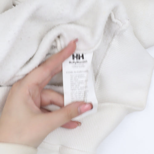 Helly Hansen Men's White S Pullover Hoodie Logo