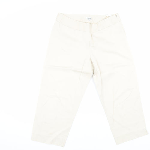East Women's Beige Cropped Trousers Size 12