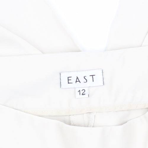 East Women's Beige Cropped Trousers Size 12