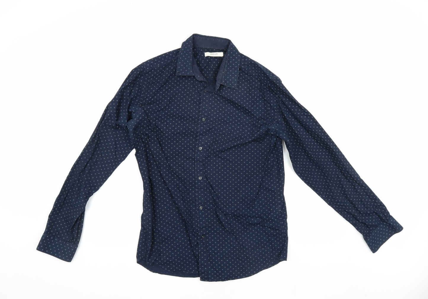 Jack & Jones Men's Blue Graphic Shirt, M, Button-Up