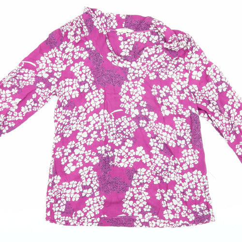 White Stuff Women's Purple Floral Blouse Size 10
