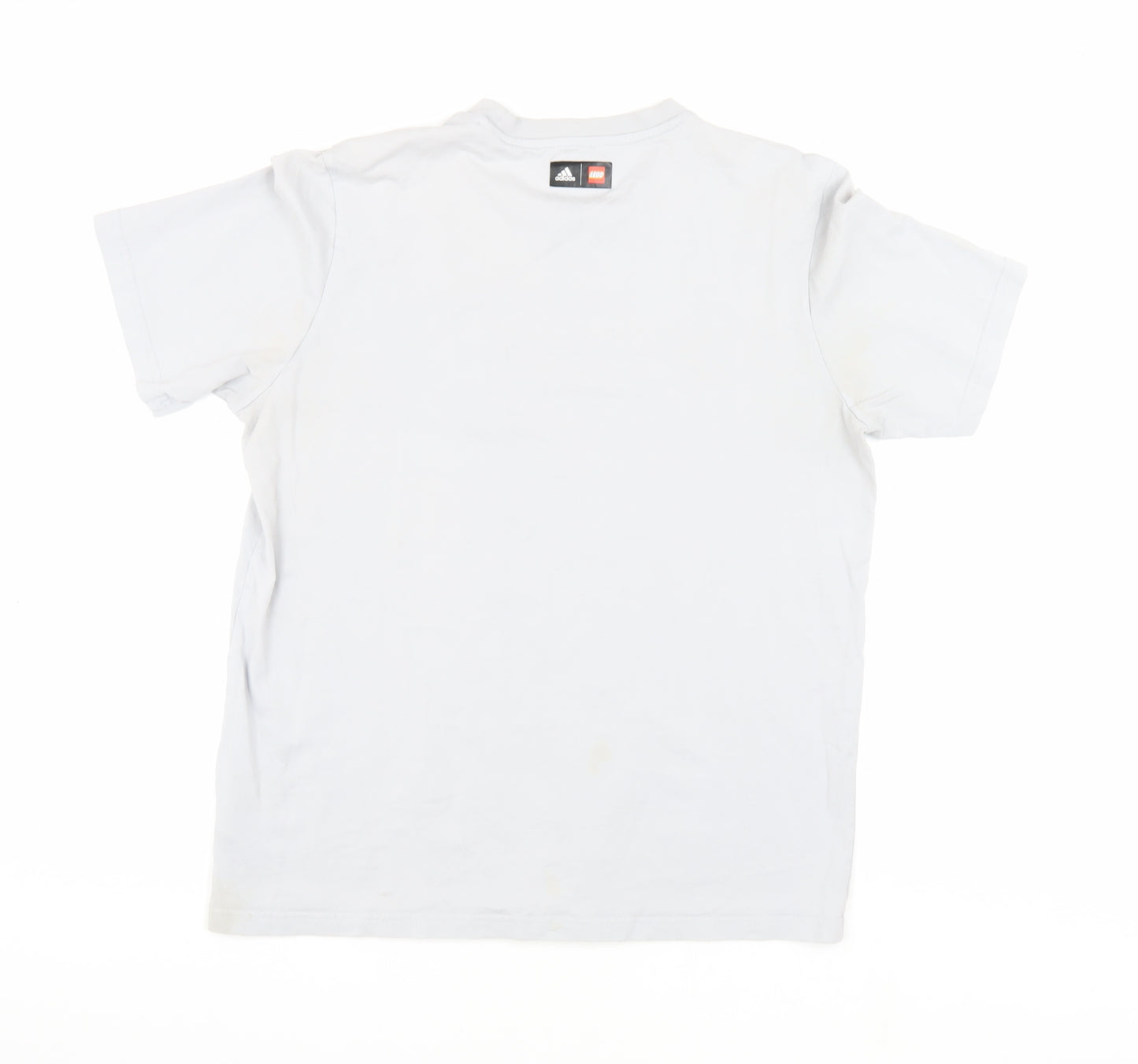 Adidas Men's White Graphic T-Shirt, Size M, Sporty Style
