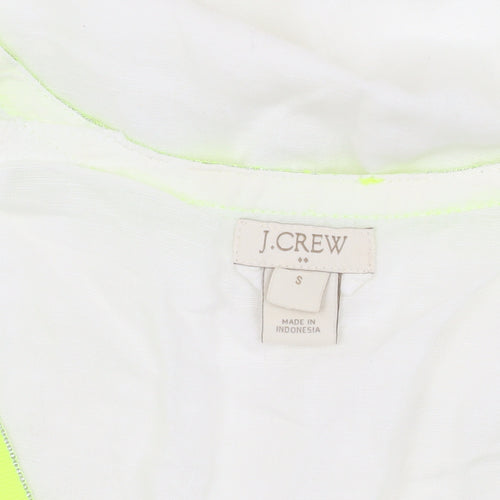 J.Crew Women's White Shift Dress, Size S, Linen Blend