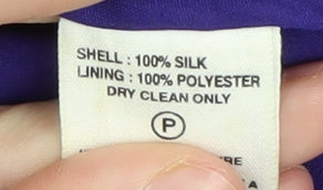 Monsoon Women's Purple Silk Slip Dress Size 12