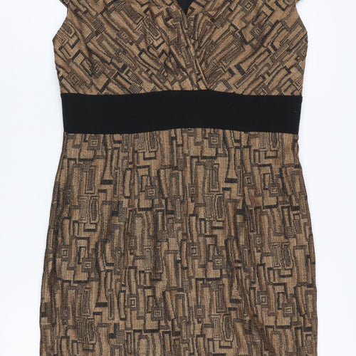 Marks and Spencer Women's V-Neck Geometric Dress Size 14