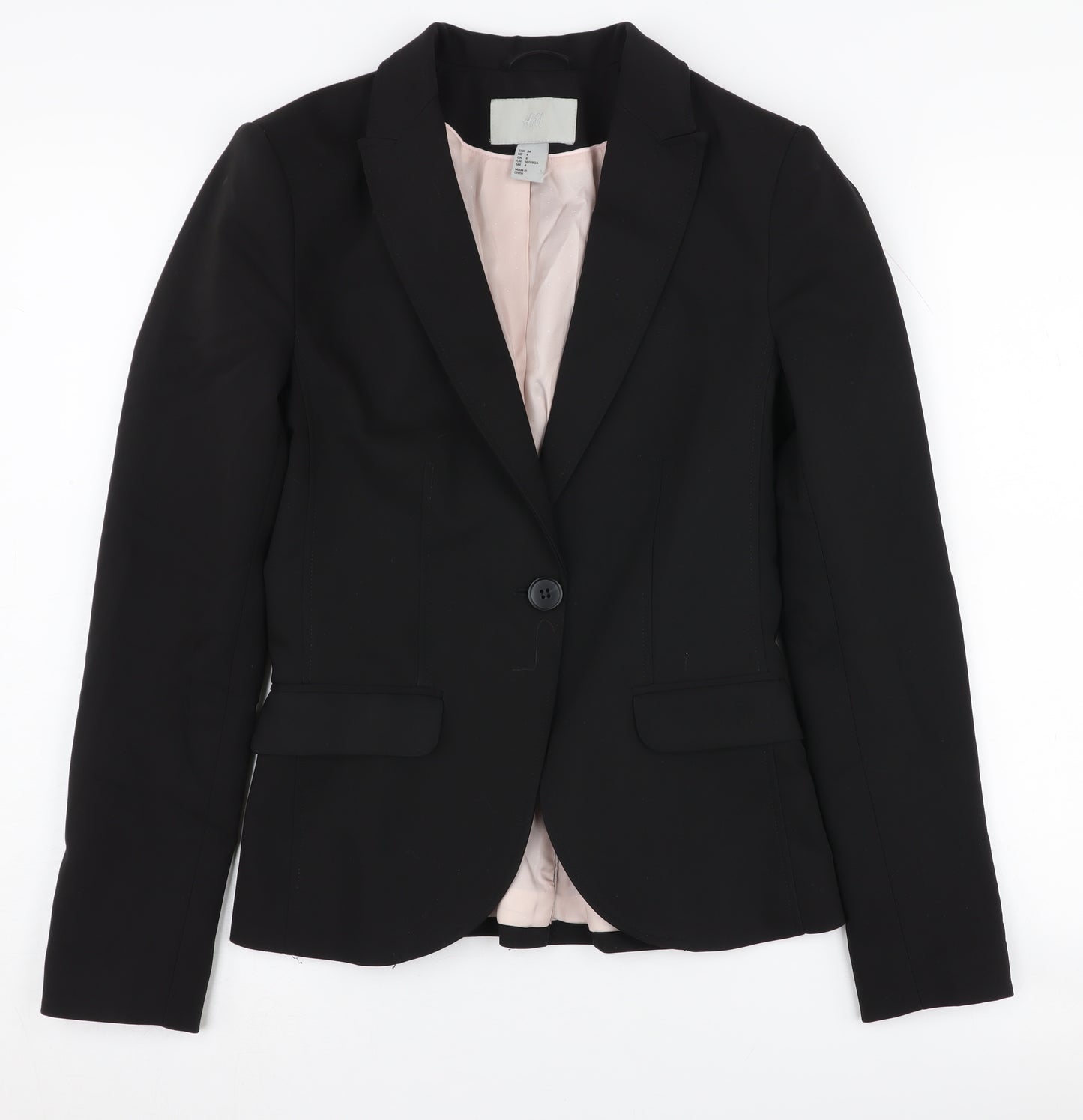 H&M Women's Black Blazer, Size 6, Regular Fit