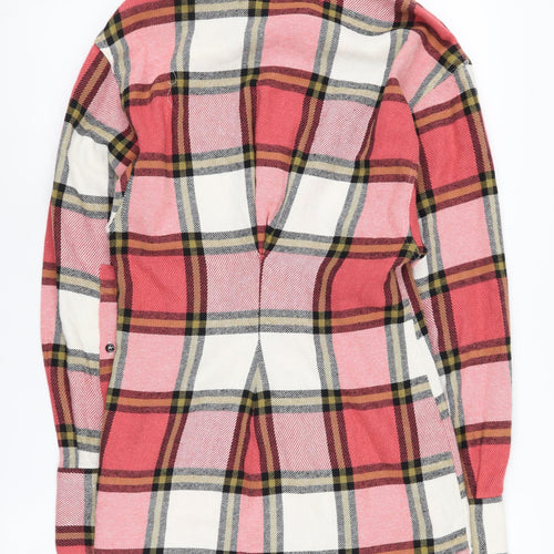 Zara Women's XS Red Plaid Button-Up Shirt