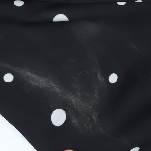 H&M Women's Black Polka Dot Long Sleeve Blouse