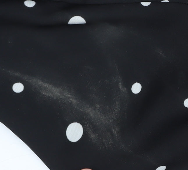 H&M Women's Black Polka Dot Long Sleeve Blouse
