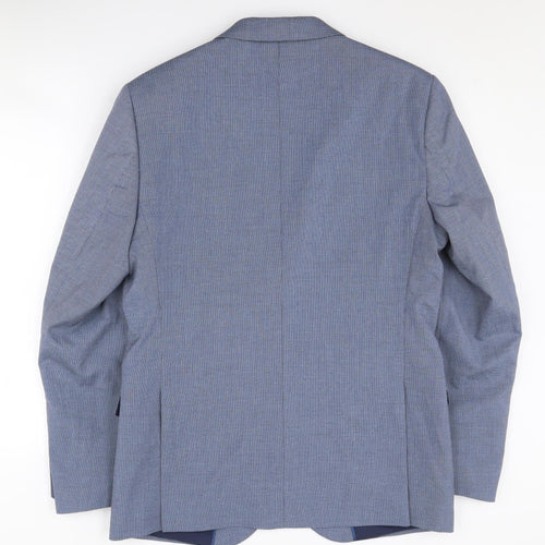M&S Men's Blue Regular Fit Blazer, Size 38R