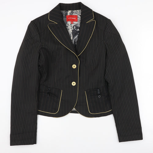 XX By Mexx Women's Black Pinstripe Blazer Size 10