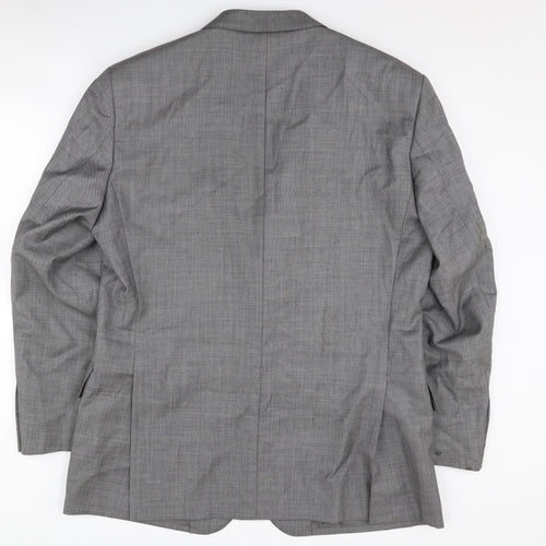 T.M. Lewin Men's Grey Blazer 42S Single-Breasted