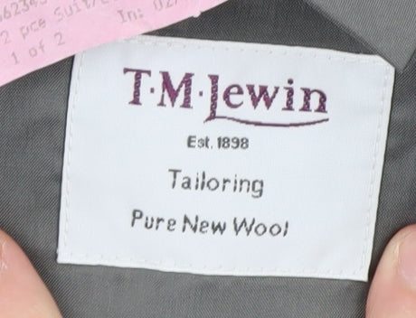 T.M. Lewin Men's Grey Blazer 42S Single-Breasted