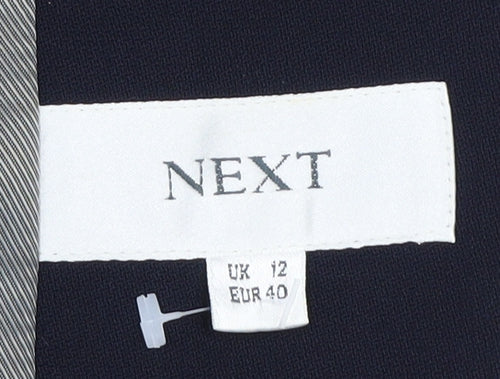 Next Women's Black Blazer UK 12 One-Button Regular Fit