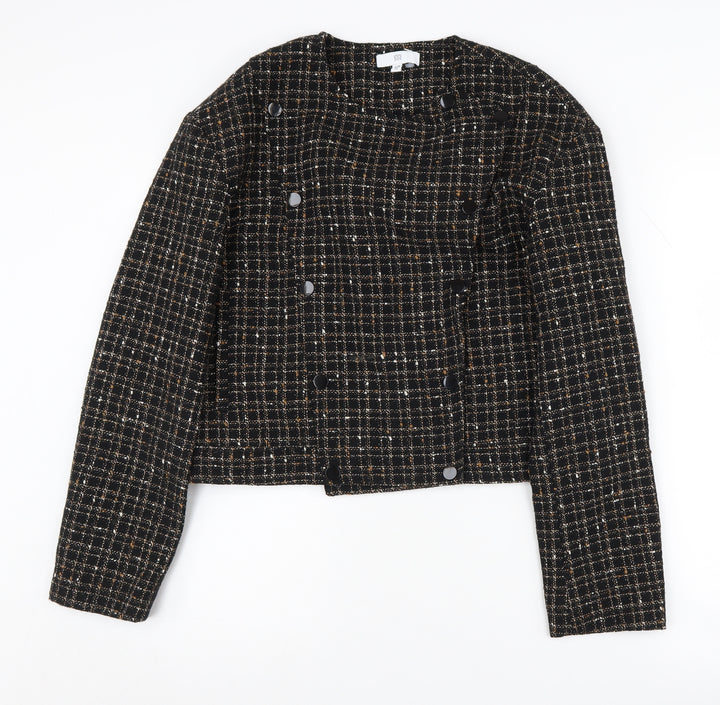 Marks and Spencer Women's Black Check Tweed Jacket