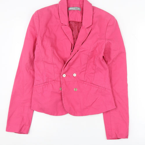 TROLL Pink Women’s Blazer XS with Notch Lapel