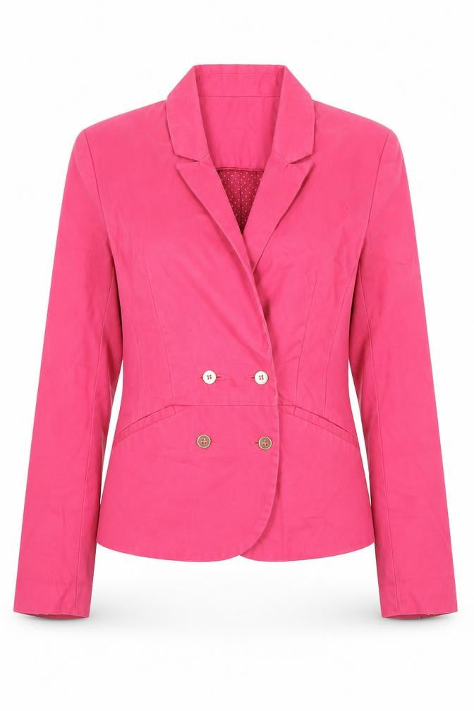 Front view of TROLL Pink Women’s Blazer XS with Notch Lapel