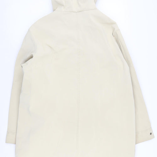 Zara Women's Beige Hooded Parka Coat Size S
