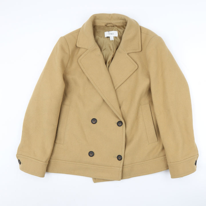 Marks and Spencer Women's Beige Pea Coat Size 16