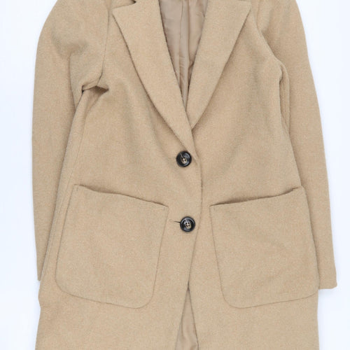 New Look Beige Petite Overcoat, Women Size 6