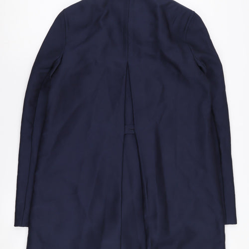 Zara Women's Blue XS Mid-Length Coat Cotton Blend