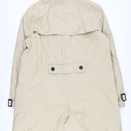 Zara Basic Women's Beige Long Trench Coat Size 2