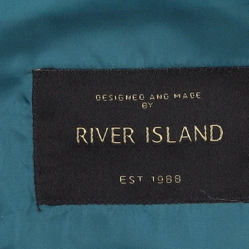 River Island Men's Black Tuxedo Blazer, 40R, Shawl Lapel