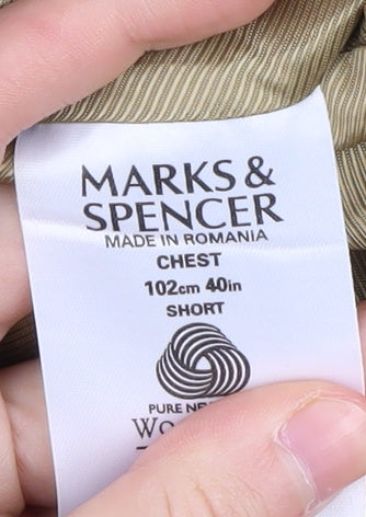 Marks and Spencer Men's Beige Wool Blazer 40 Short